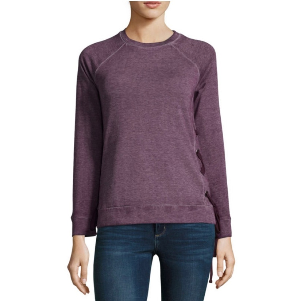 NWT a.n.a. L/S Side Lace-Up/Tie Sweatshirt - Tall